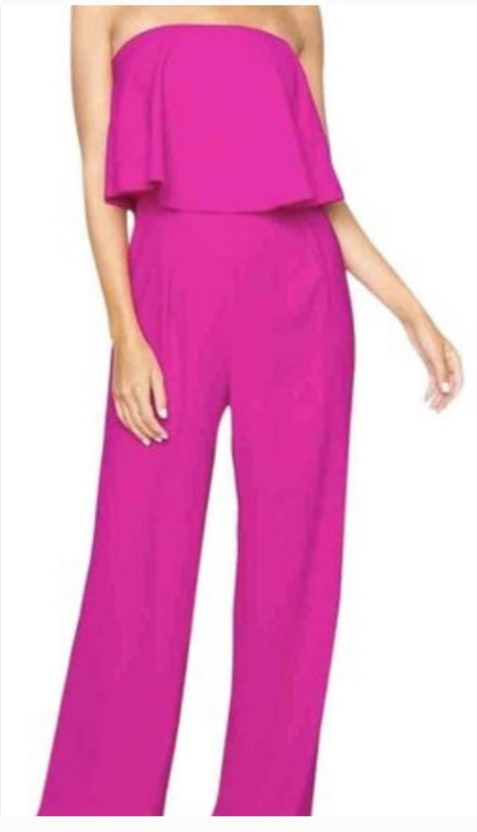 Sugar + Lips Magenta Strapless Jumpsuit