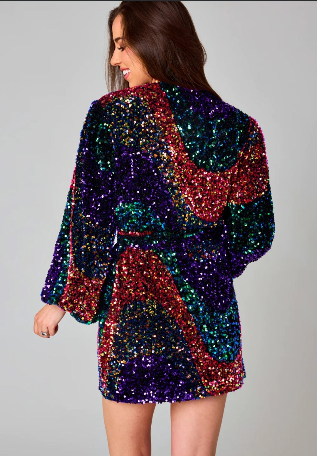 Buddy Love Black and Colorful Sequin Dress