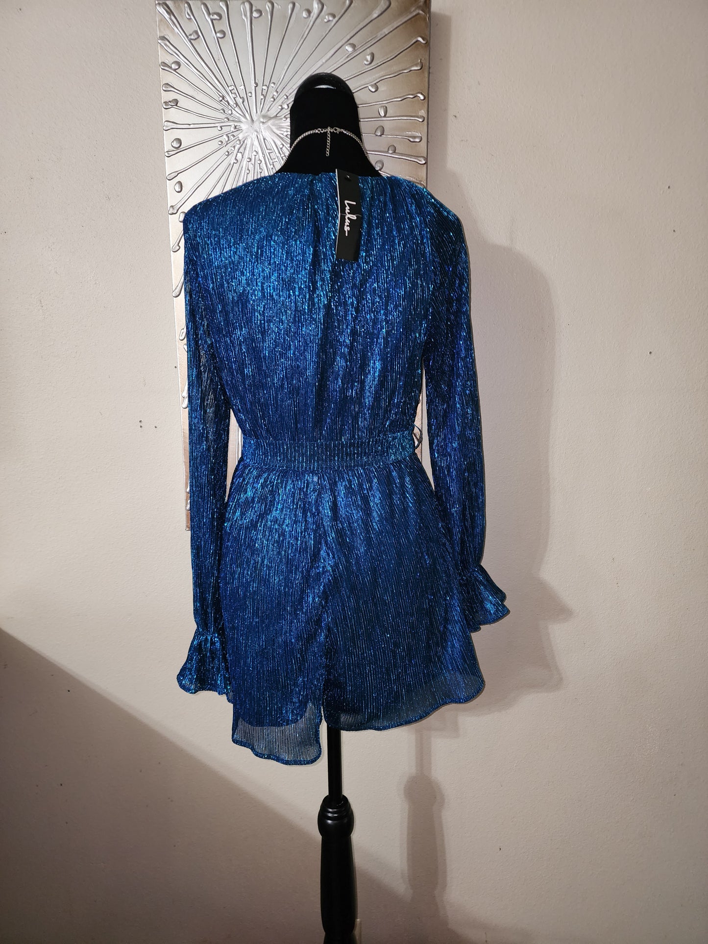 Lulu's Blue Glitter Romper