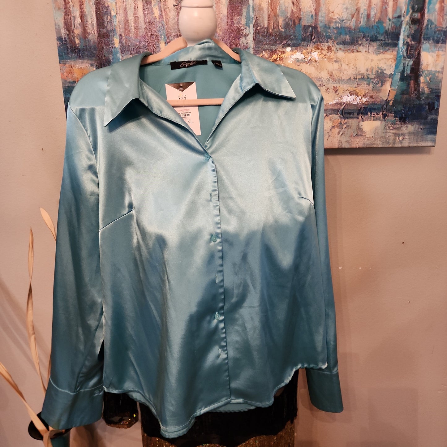 Essentials Turquoise Blouse