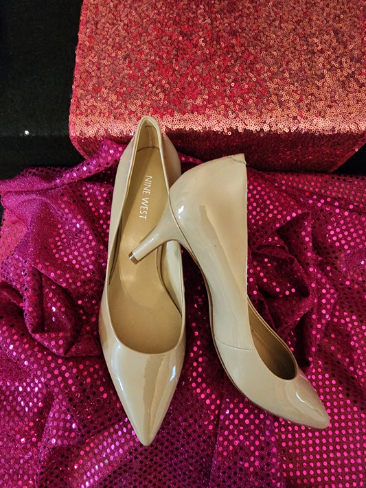 Nine West Beige Patent Leather Pump