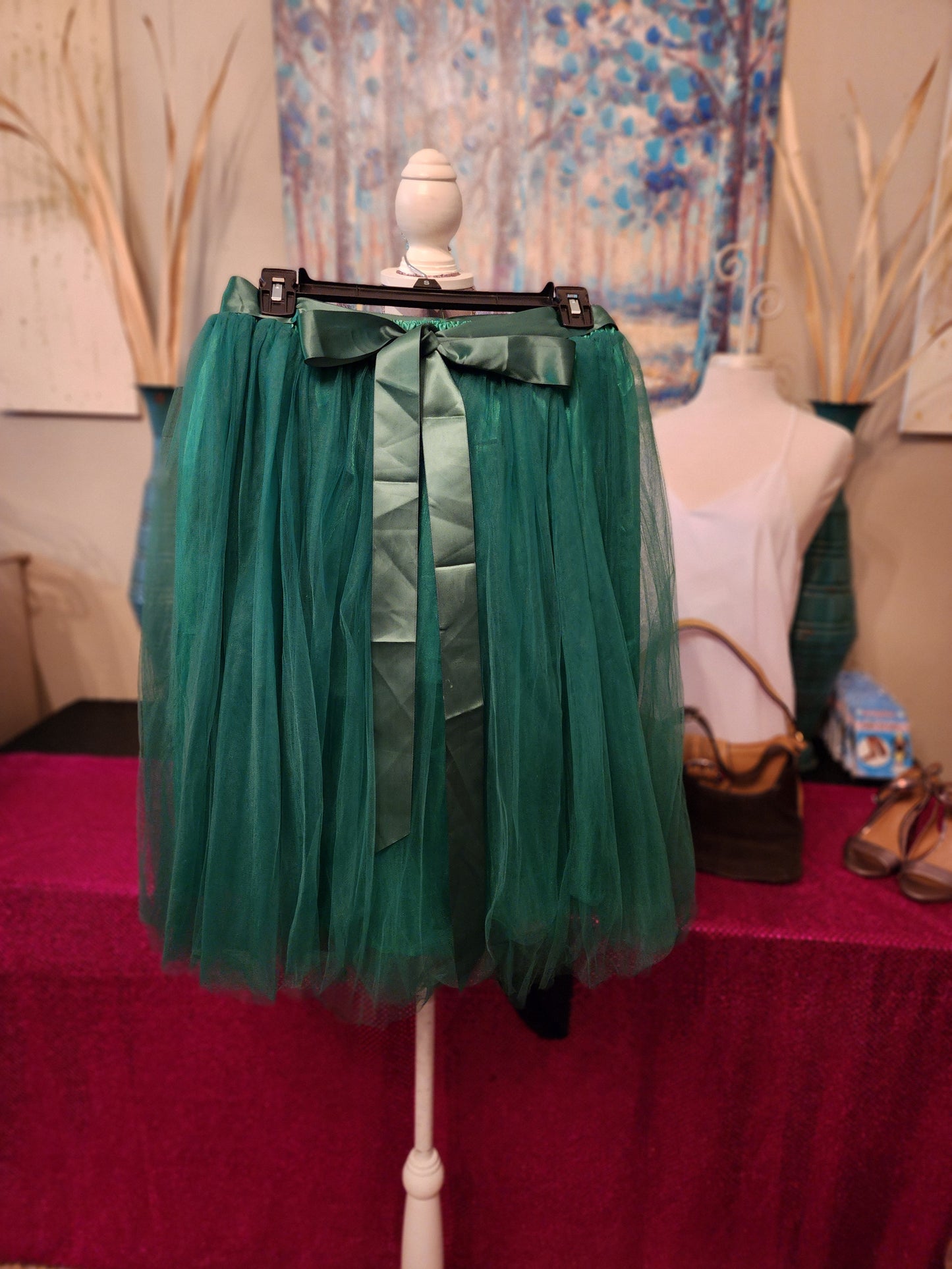 Kelly Green Tulle Skirt