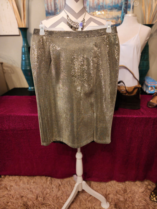 Ashley Stewart Gold Skirt