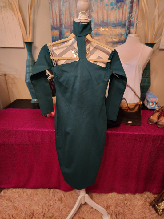 Hunter Green Body Con Dress