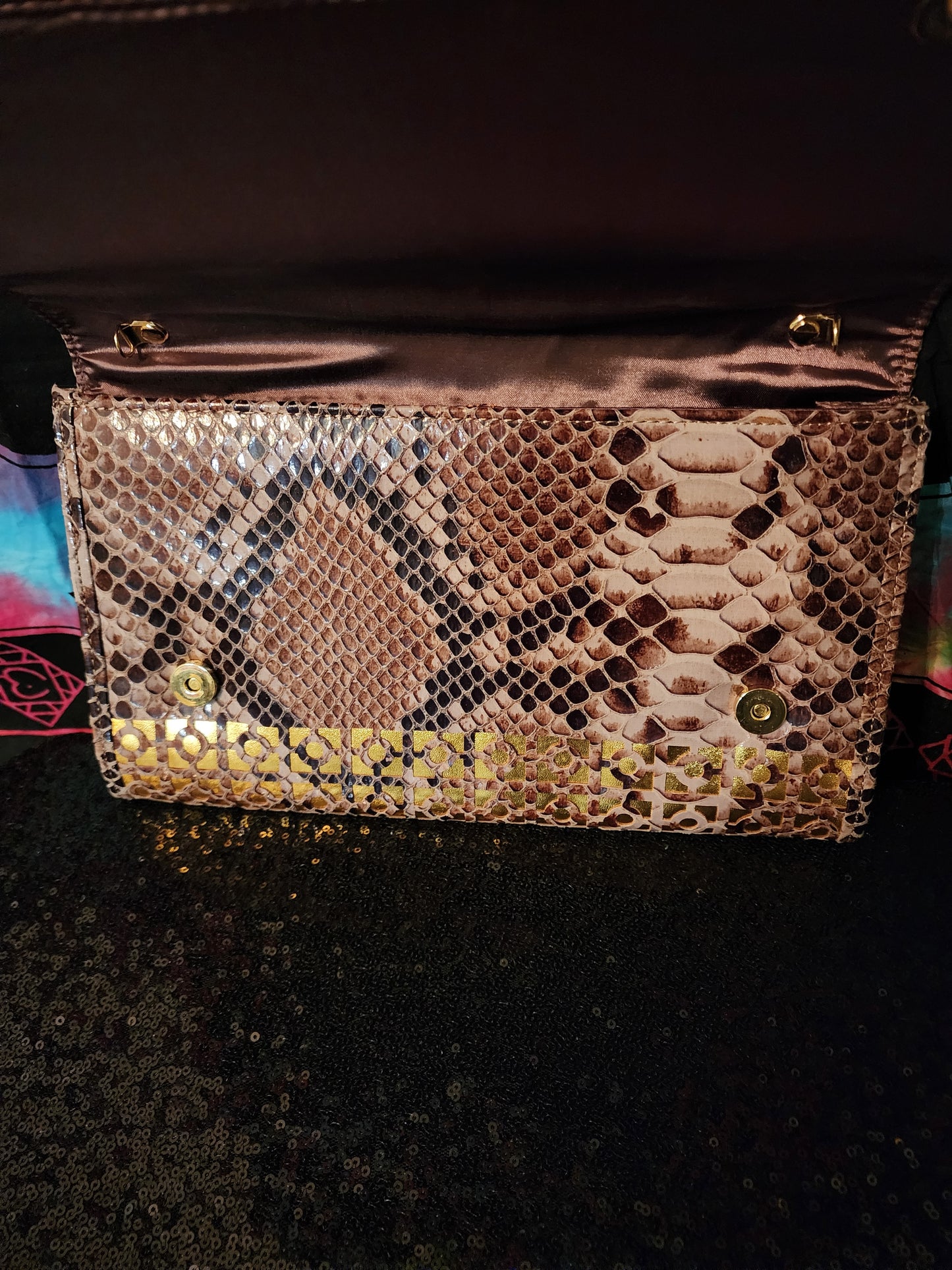 Snakeskin Clutch Handbag