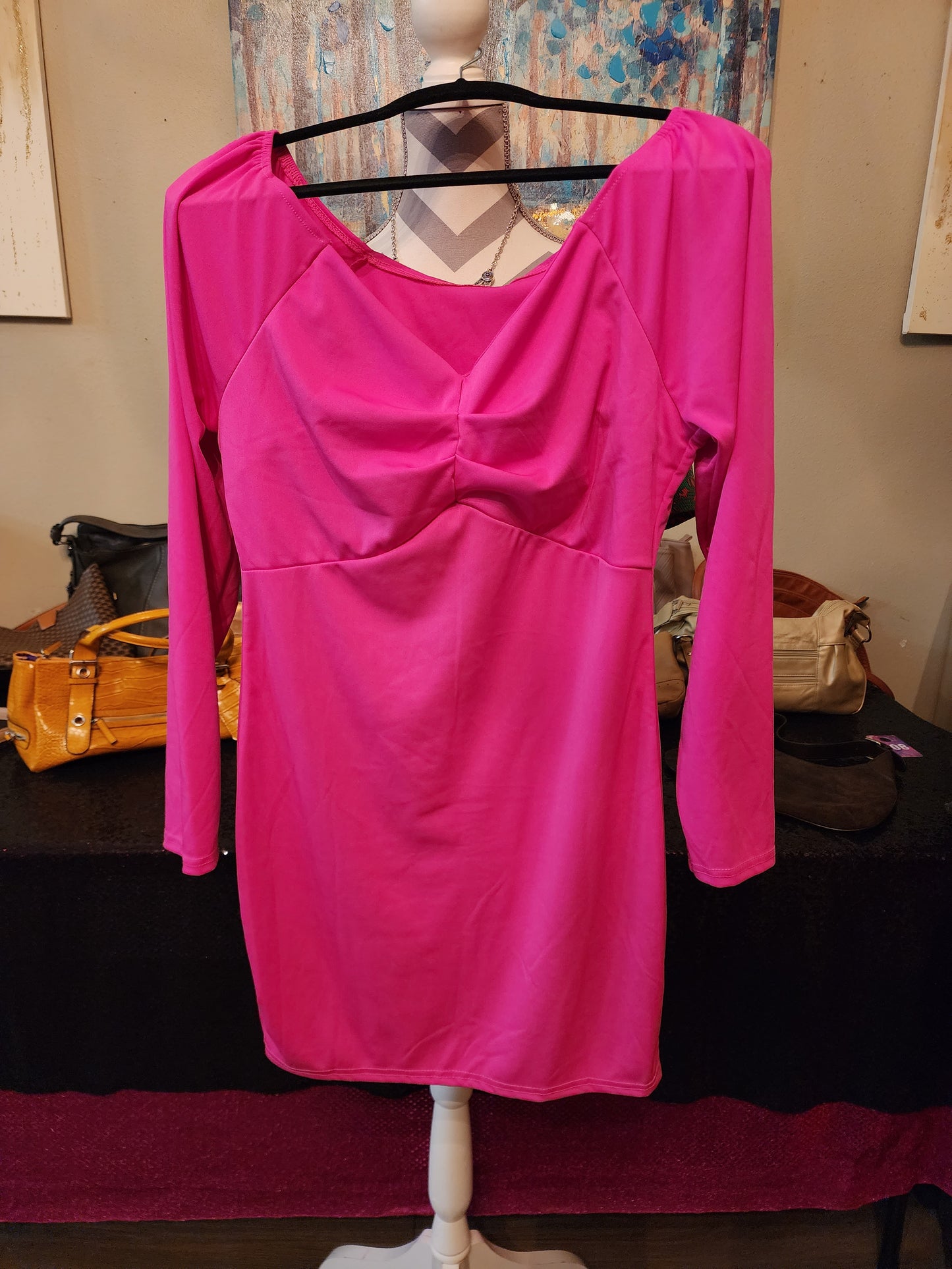 Neon Pink Mini Dress