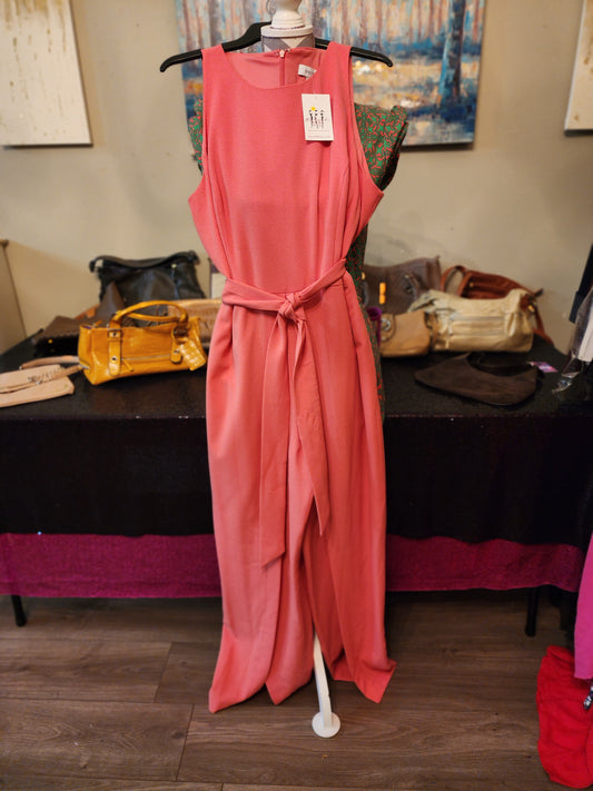 Nine West Melon Color Jumpsuit with Attached Skirt
