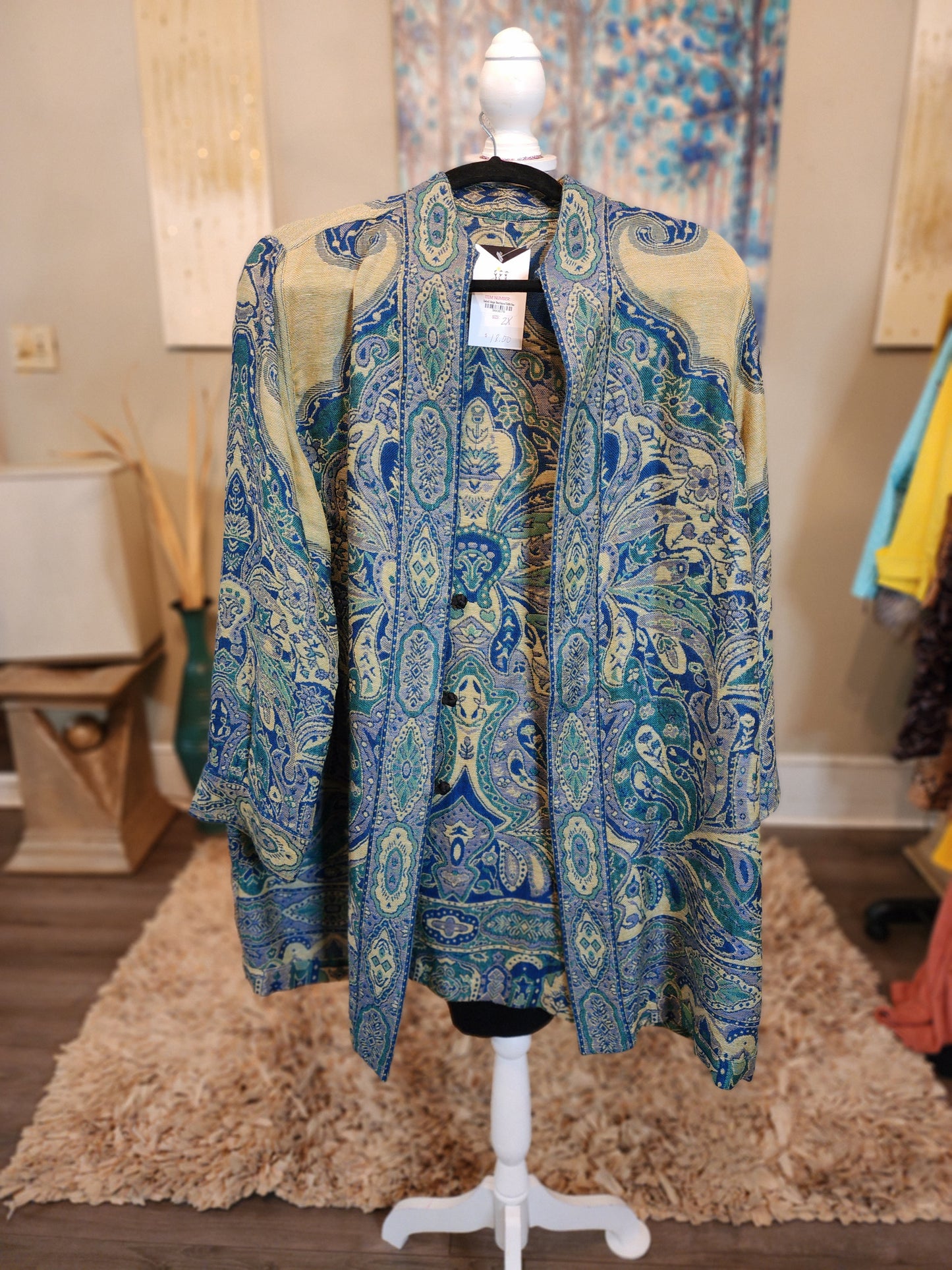 Tapestry Blazer 3/4 Length Sleeves