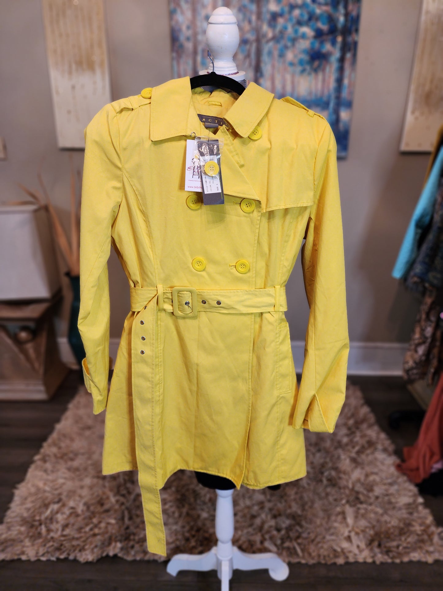 Kenneth Cole Reaction Yellow Double Breasted Jacket