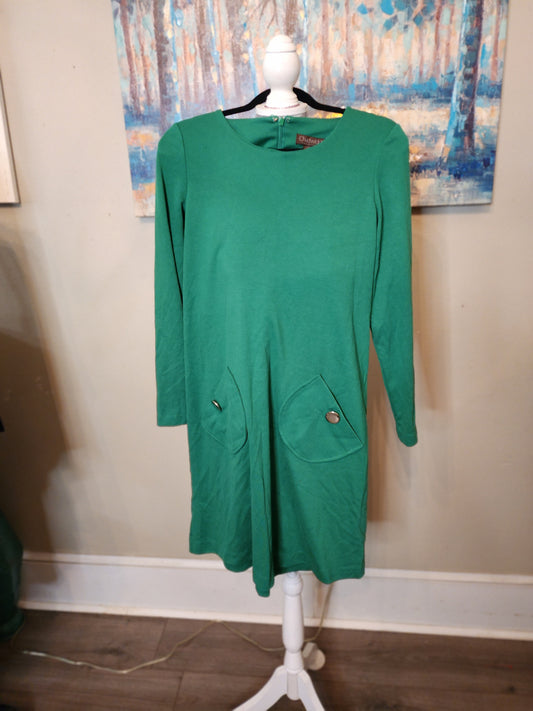 Chadwicks Collection Green Shift Dress with Pockets