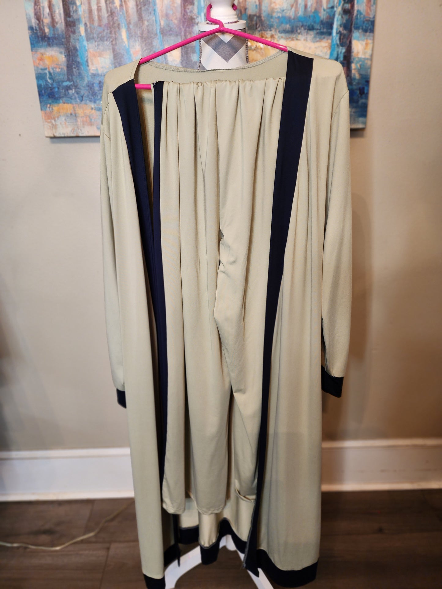Mint Green and Black 2 Piece Pant Set