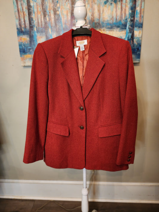 Talbot's Petite Blazer in Brick Red