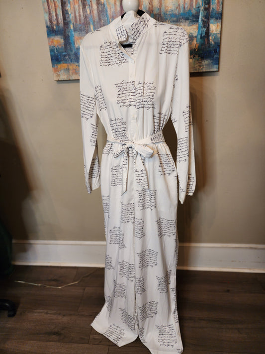 Read All About It Belted Jumpsuit
