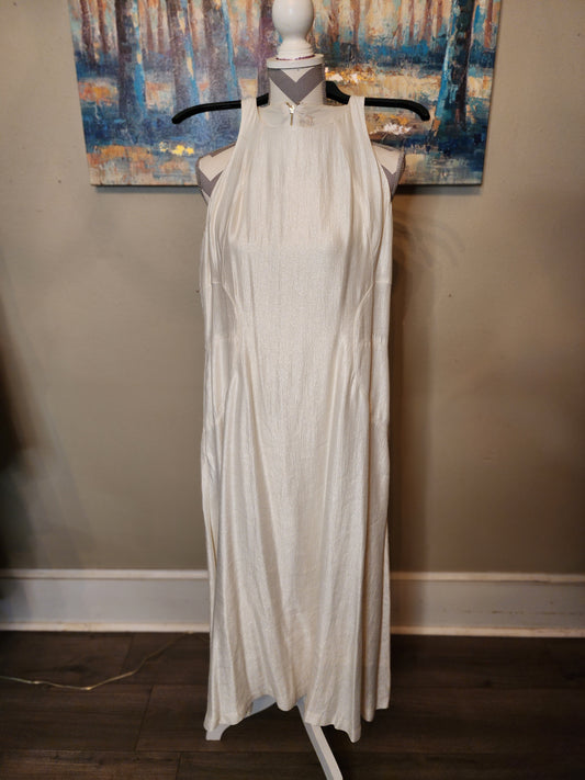 Rachel Roy Crème Shimmery Maxi Dress