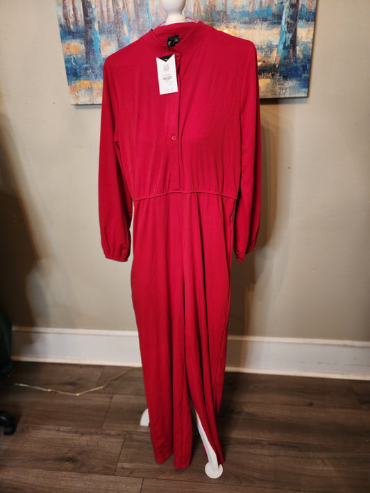 Fee et Rit Red Belted Jumpsuit