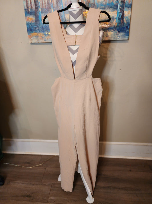 Nasty Gal Lioness Blush/Beige Jumpsuit