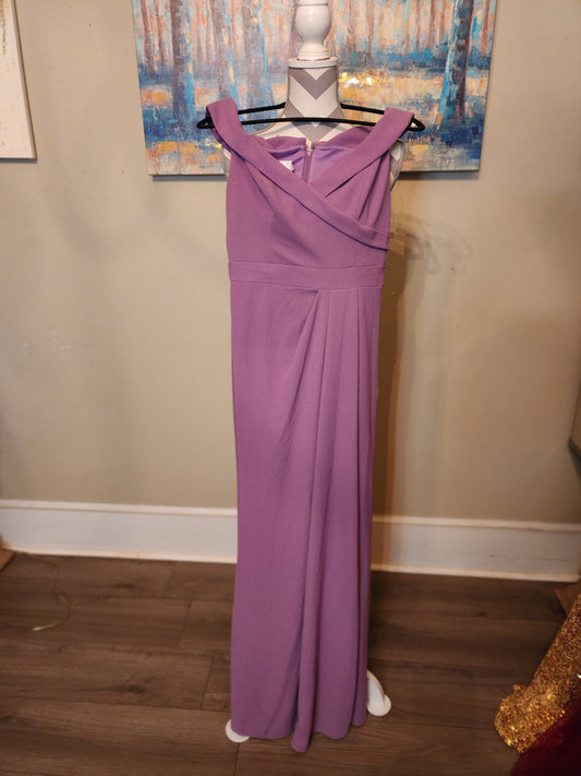 David's Bridal Lilac Formal with High Split