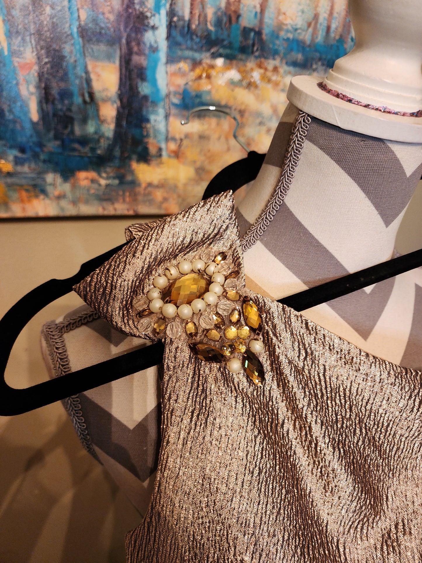 Ronni Nicole Gold Semi-Formal Dress