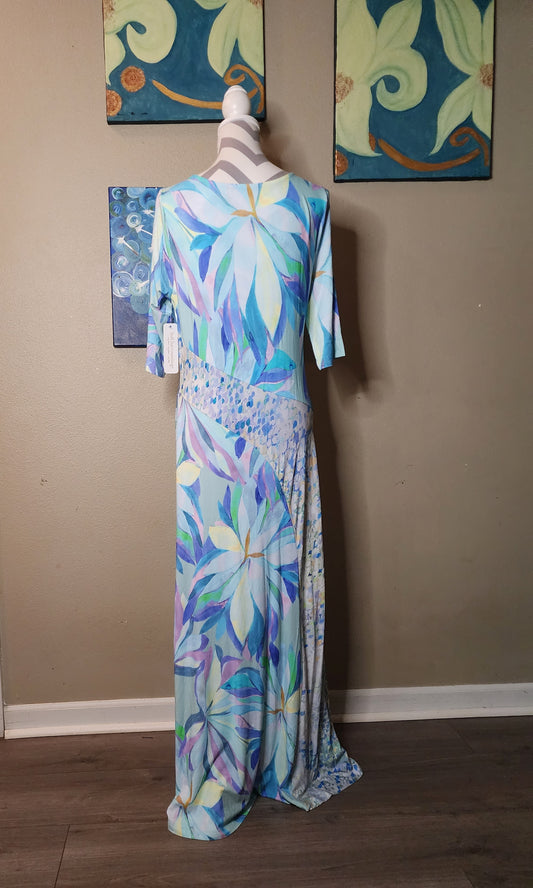 Stella Dress Painterly Blue