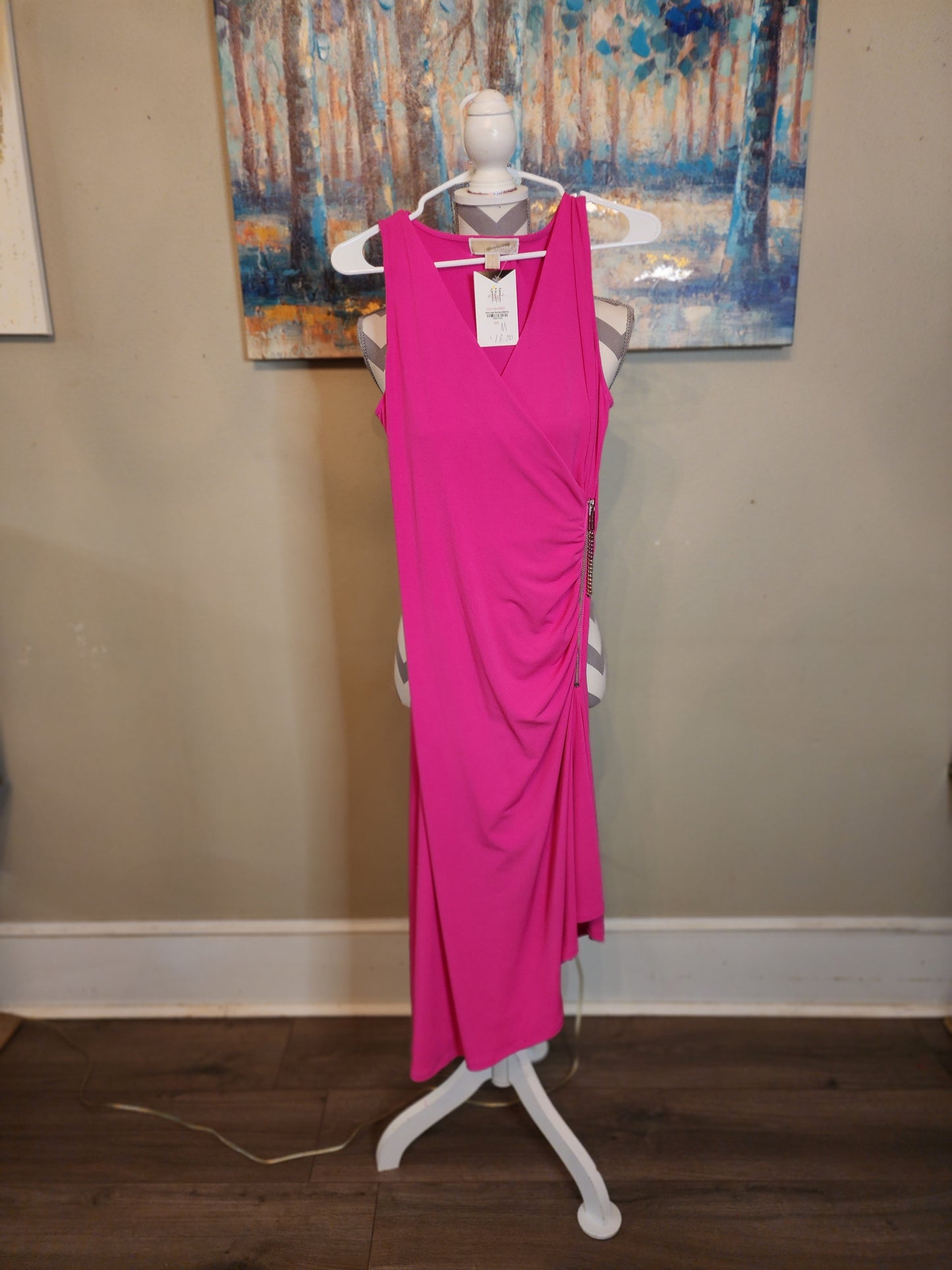 Michael Kors Hot Pink Ruched Dress