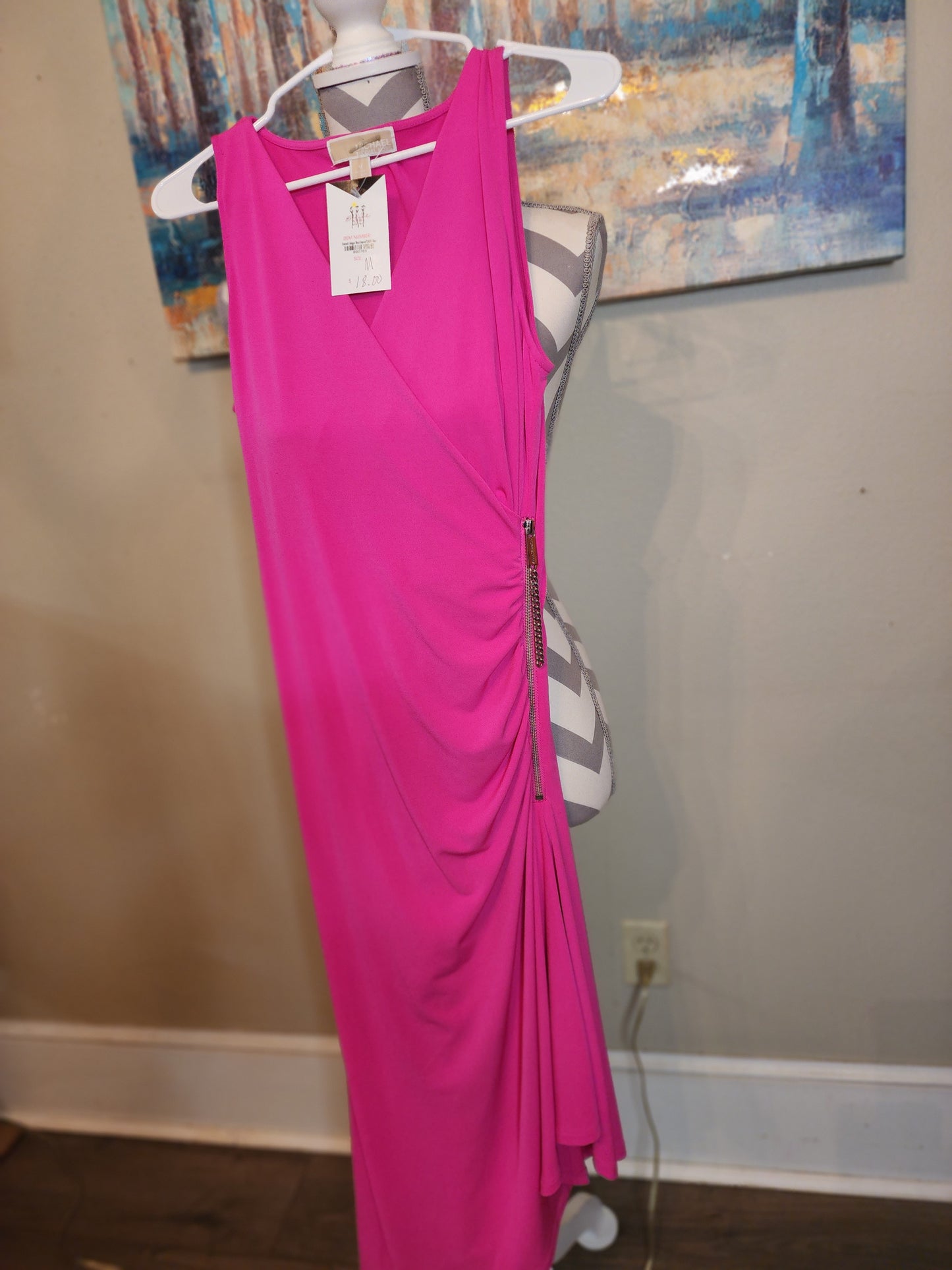 Michael Kors Hot Pink Ruched Dress