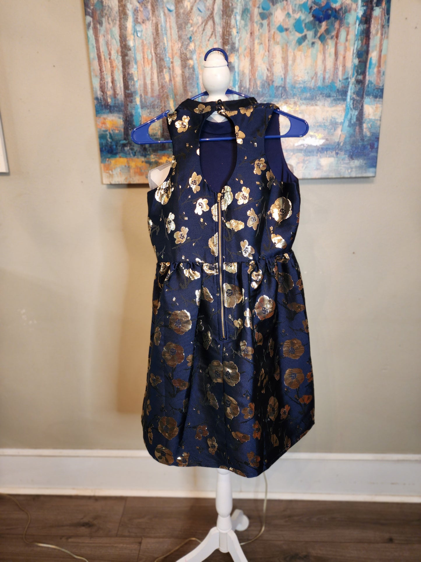 Trixxi Girl Navy with Gold Foil Flowers (Girls)