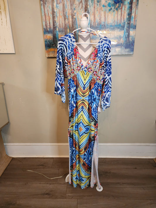 Print Maxi Dress with Splits