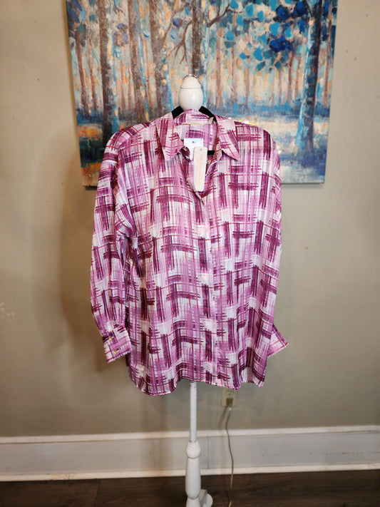 Porta Top Magenta with Silver Stripes