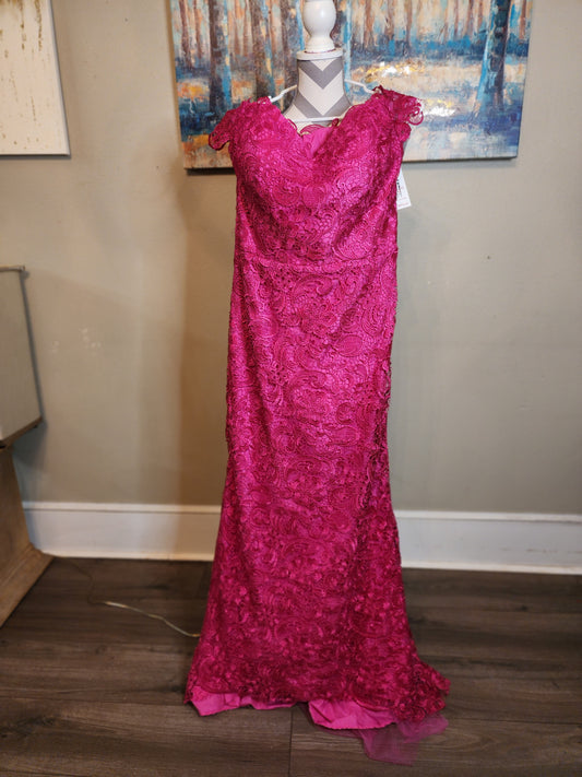 JJ House Fuchsia Lace Formal