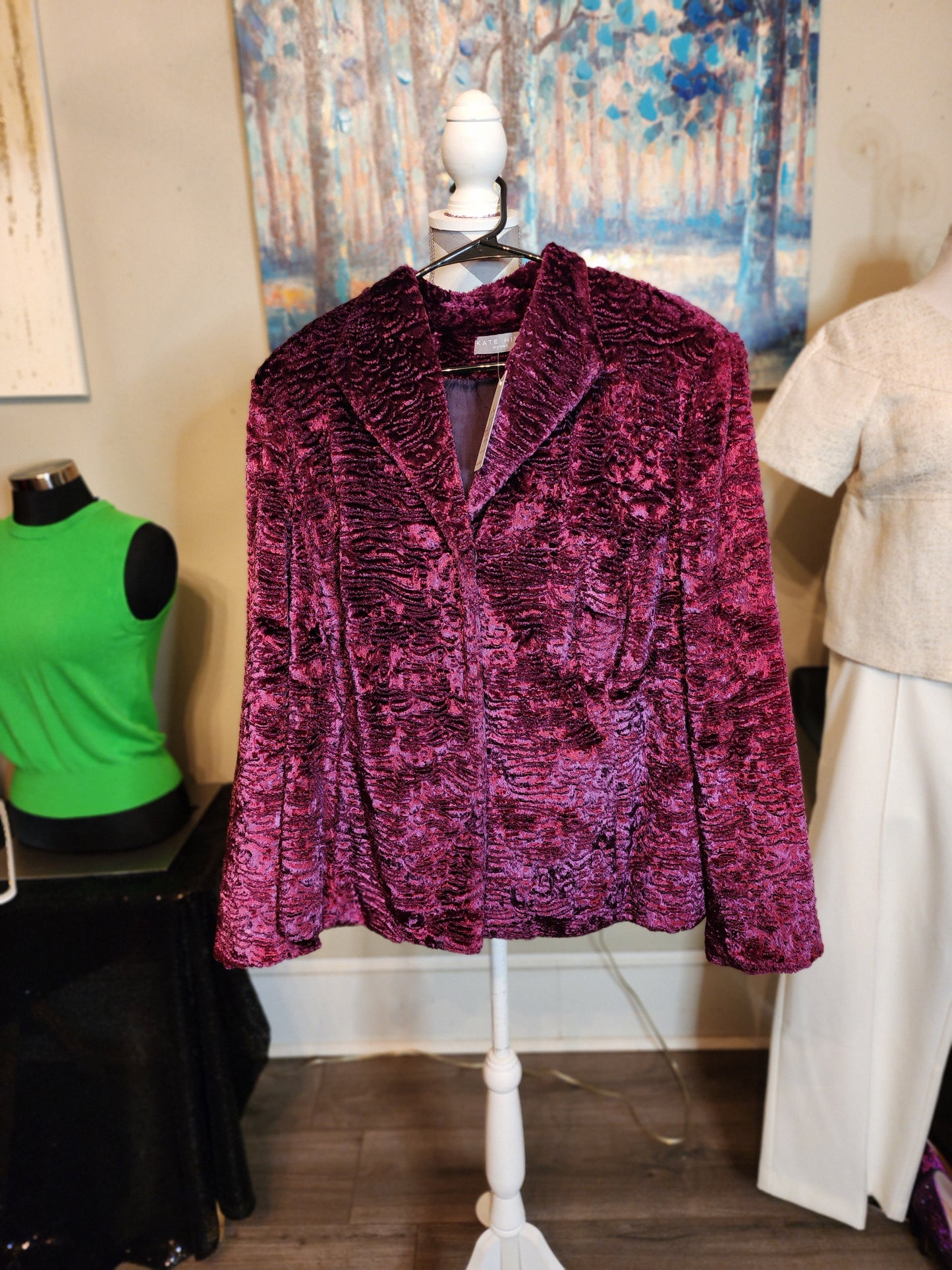 Kate Hill Faux Fur Blazer