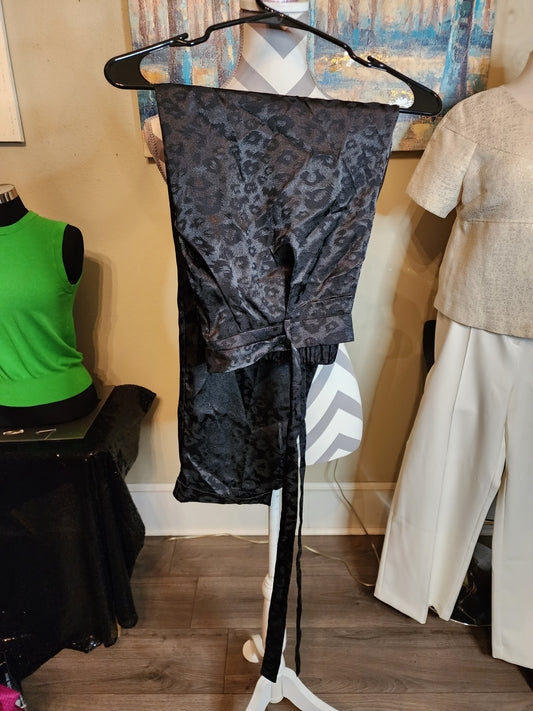 Miami Black Animal Print Pants