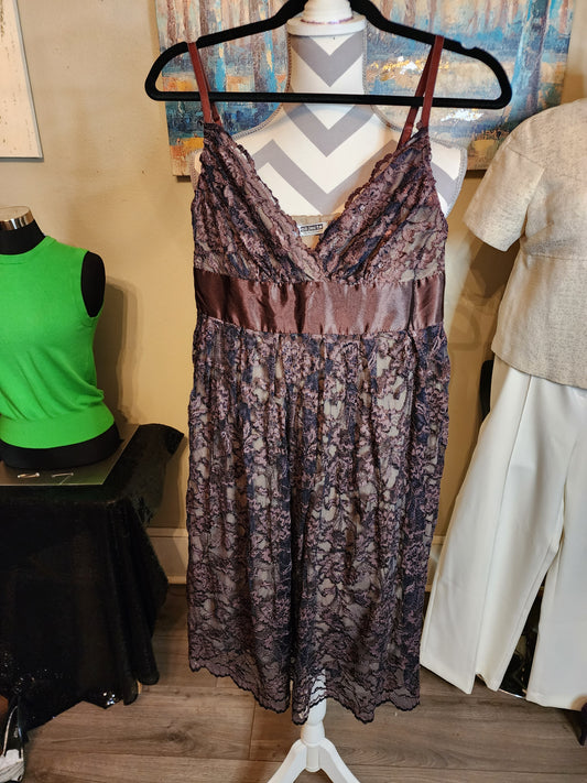 Necessary Objects  Brown Lace Dress