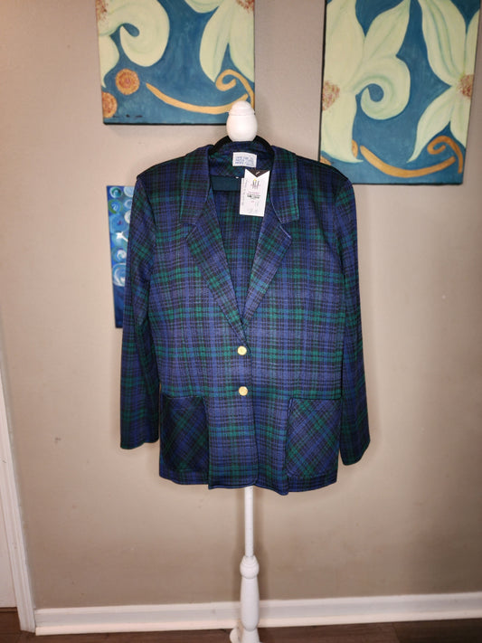 Cape Cod Match Mates Navy and Green Plaid Suit