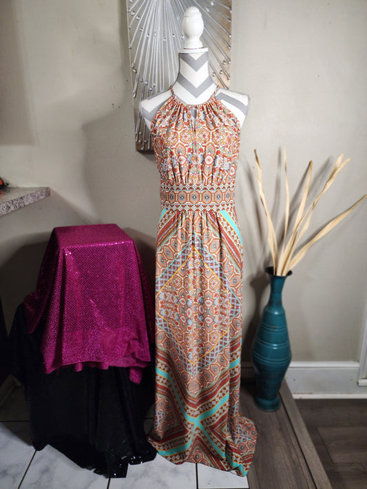 London Times Tribal Maxi Dress