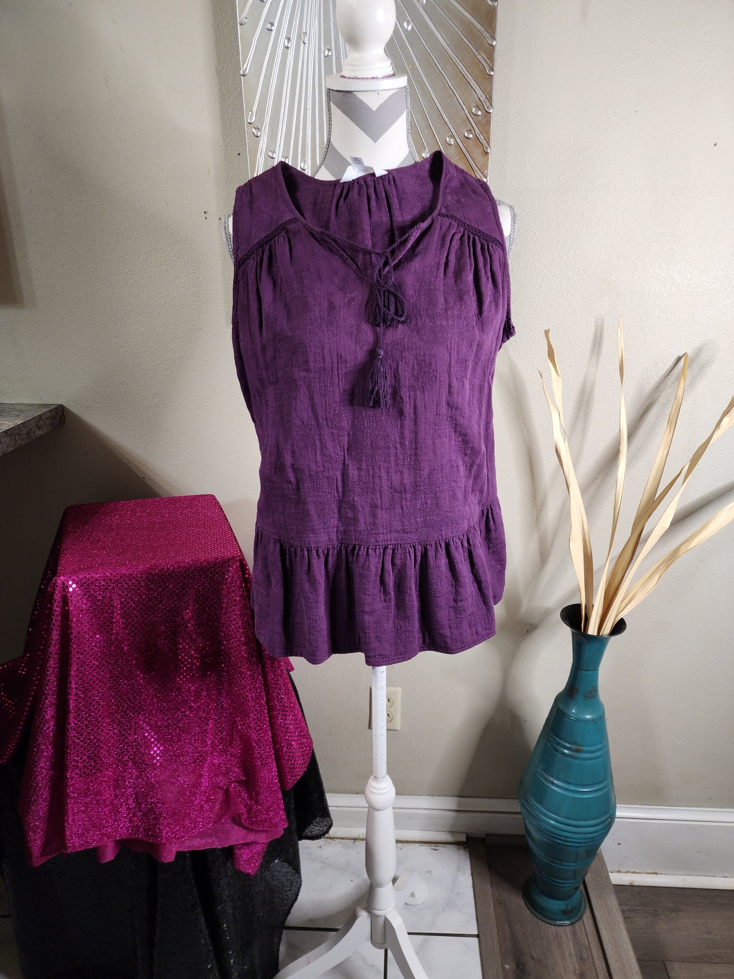 Time & Tru Purple Blouse