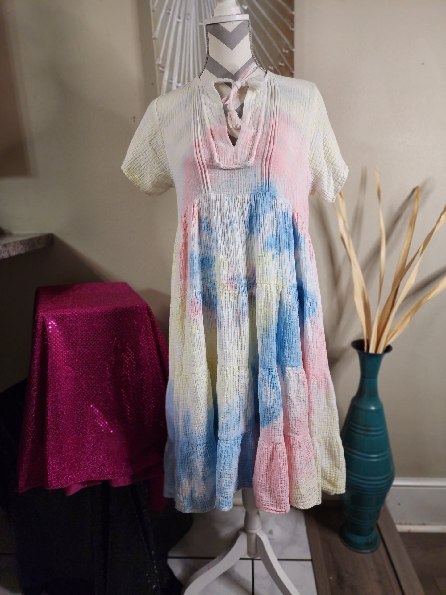 Karlie Tie Dye Swing Dress