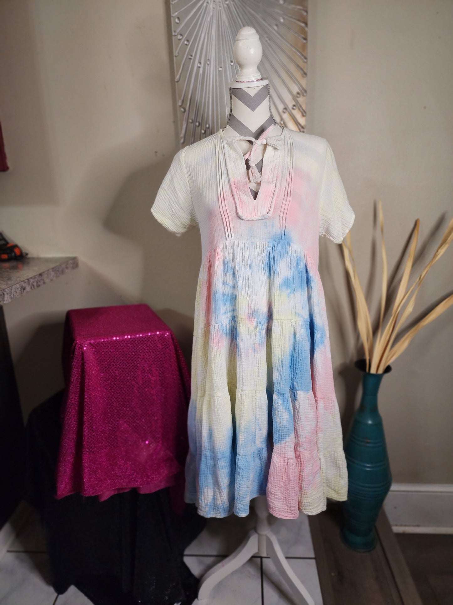 Karlie Tie Dye Swing Dress