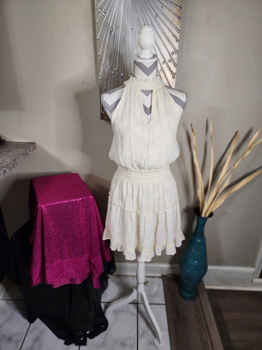 Glam Ruffled Halter Dress