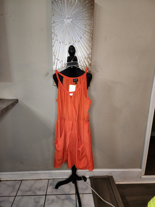 Nicole by Nicole Miller Orange Mini Dress