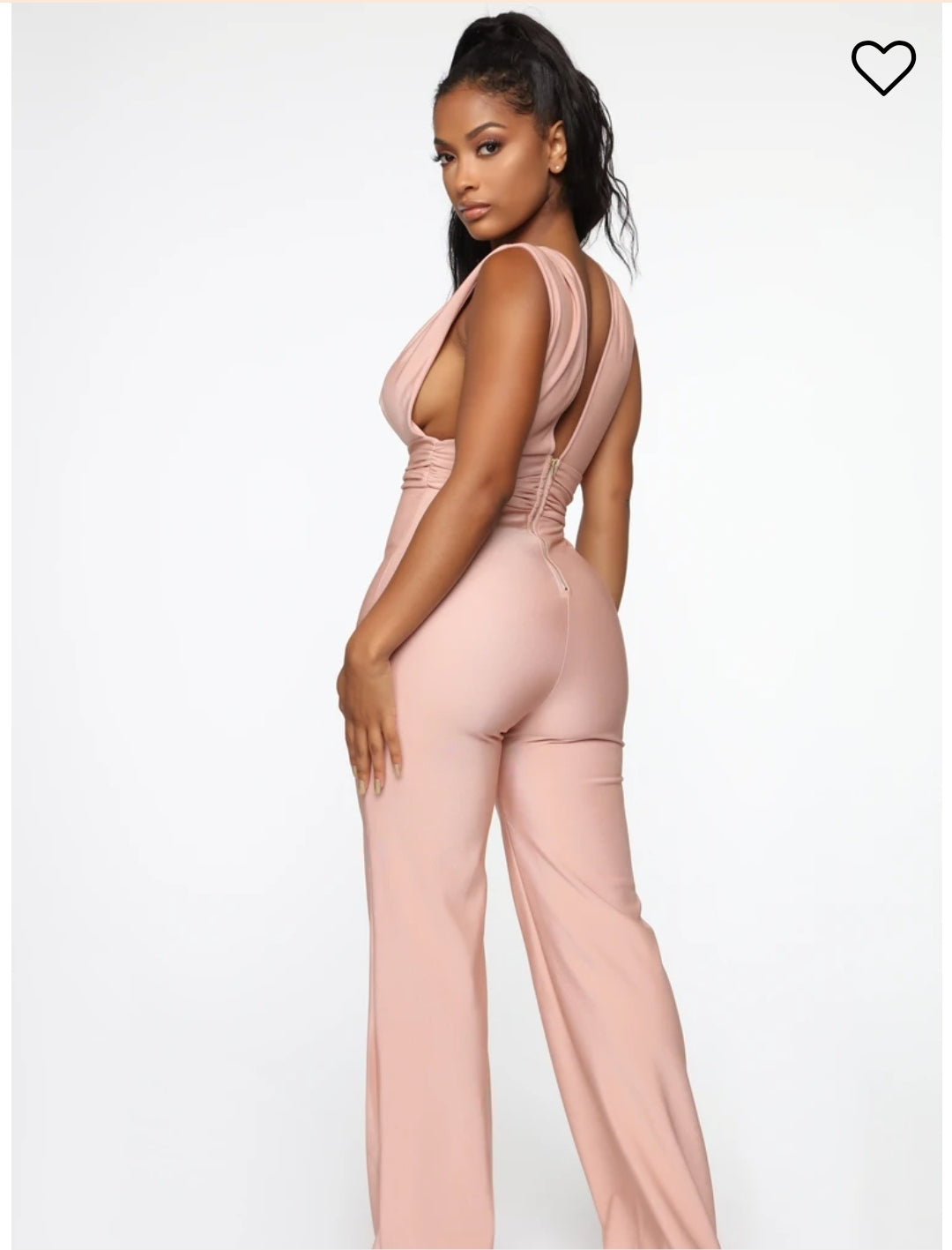 Sleeveless Krissy Deep V Jumpsuit