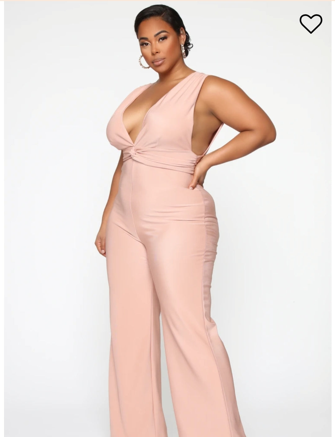 Sleeveless Krissy Deep V Jumpsuit